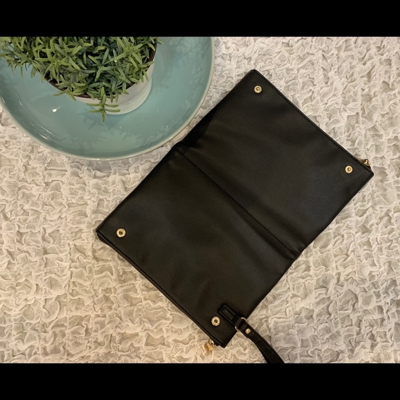 Faux Leather Wristlet Clutch Purse Makeup Cosmetic Storage Bag Flowers New - Picture 2 of 7